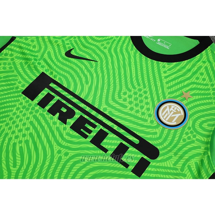 Camiseta Inter Milan Portero Manga Larga 2020-2021 Verde